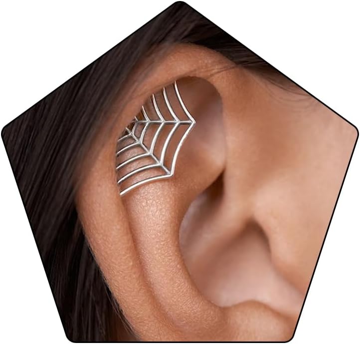 Retro Spider Web Earrings for Women Halloween Spider Web Stud Earrings Punk Halloween Ear Jewelry