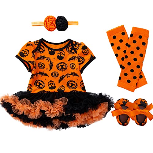 Disfraz de Halloween para bebé niña de 4 piezas: el regalo ideal de 0 a 18 meses