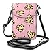 Produktbild Pizza Herz Valentinstag Liebe Pizza Scheiben Feinschmecker Stoff Pink Klassische Stil Sehr praktisch, schön und elegant, glänzende Augen Klein Handy Geldbörse 4,9 x 7,6 Zoll