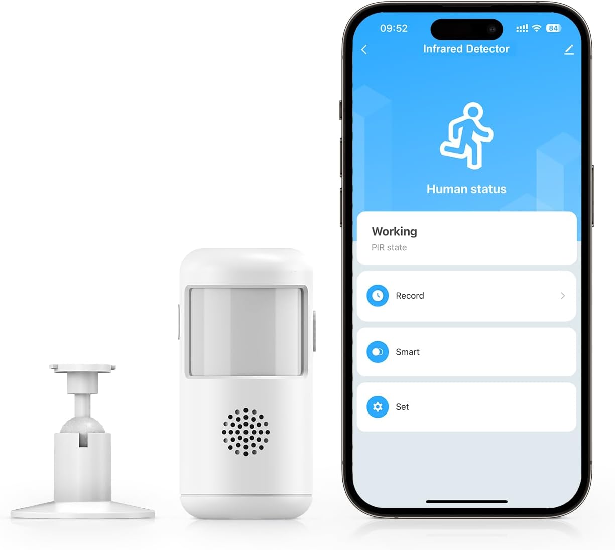 PGST Zigbee Wireless Motion Sensor Alarm,Long Range mmWave Radar for Home Security System,Accurate Detection with Smart Life Instant AppAlerts,Easy to Install NO Monthly Fees