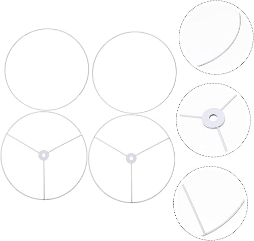 Miniatura 4 de Angoily 2 juegos de pantalla de hierro, marco redondo resistente para lámparas de techo, diseño elegante, fácil montaje para decoración del hogar y