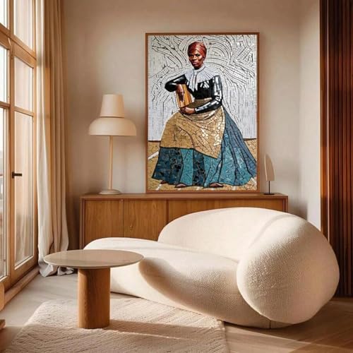 Peinture abstraite minimaliste célèbre Juneteenth sur toile décorative haute résolution