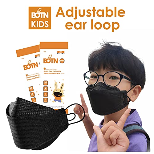 Botn Kids Child Fit 23Pack Kf94 Protective And Safety Face Mask, Adjustable Strap And Made In Korea, 4-Layer Filter And 3D Design(White, Small) #TOP6