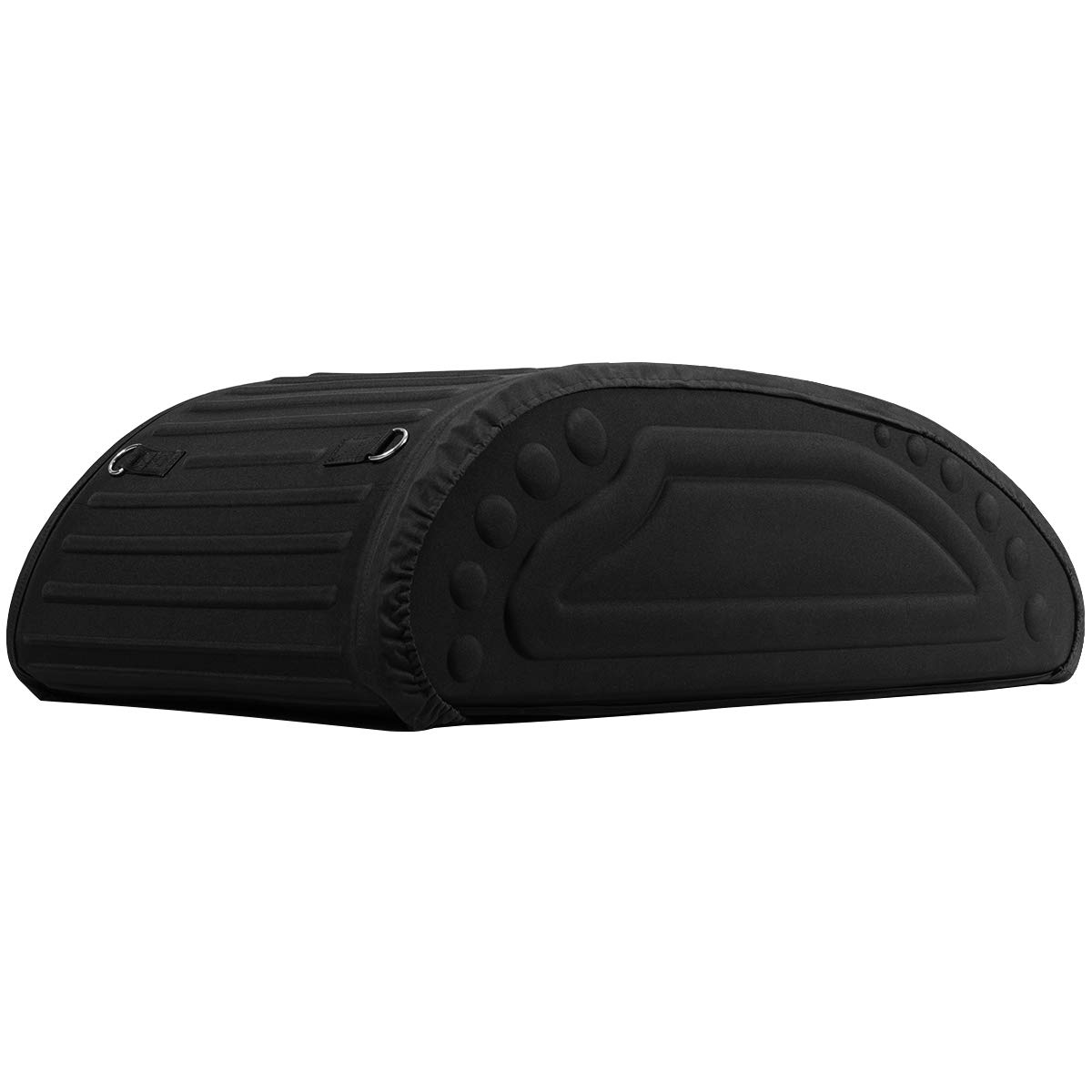 DREAMADE Sac de Toit Voiture Pliable en PE avec Capacité 400L, Coffre de Toit pour Véhicule Résistant aux Intempéries, avec Sangles Réglables et Sac de Rangement en Nylon, Noir
