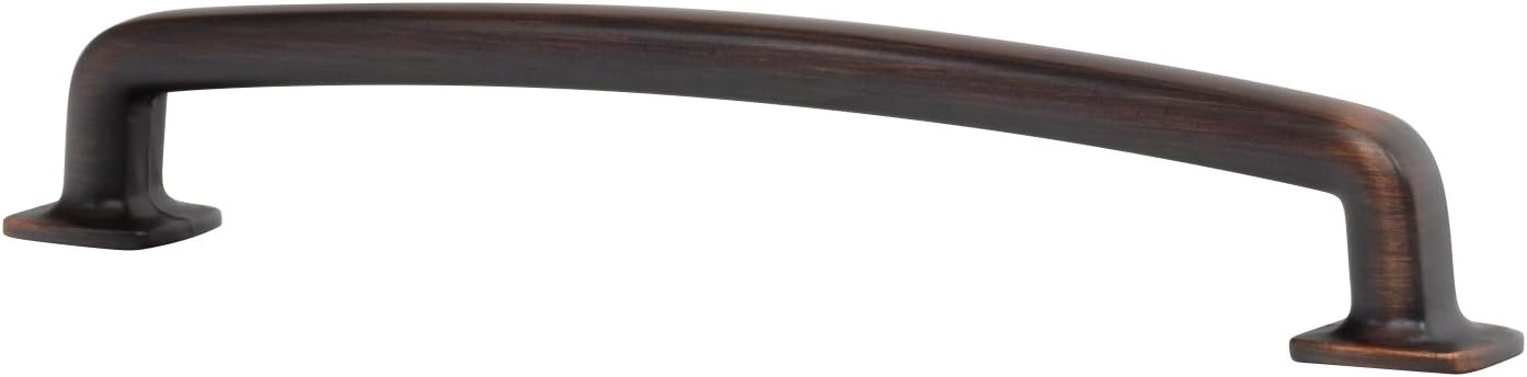 2 Pack Rok Hardware 6-5/16" (160mm) Hole Industrial Square Style Brushed Oil-Rubbed Bronze Kitchen Vanity Dresser Cabinet Pull Handle 7-5/32" (182mm) Overall Length P368160ORB