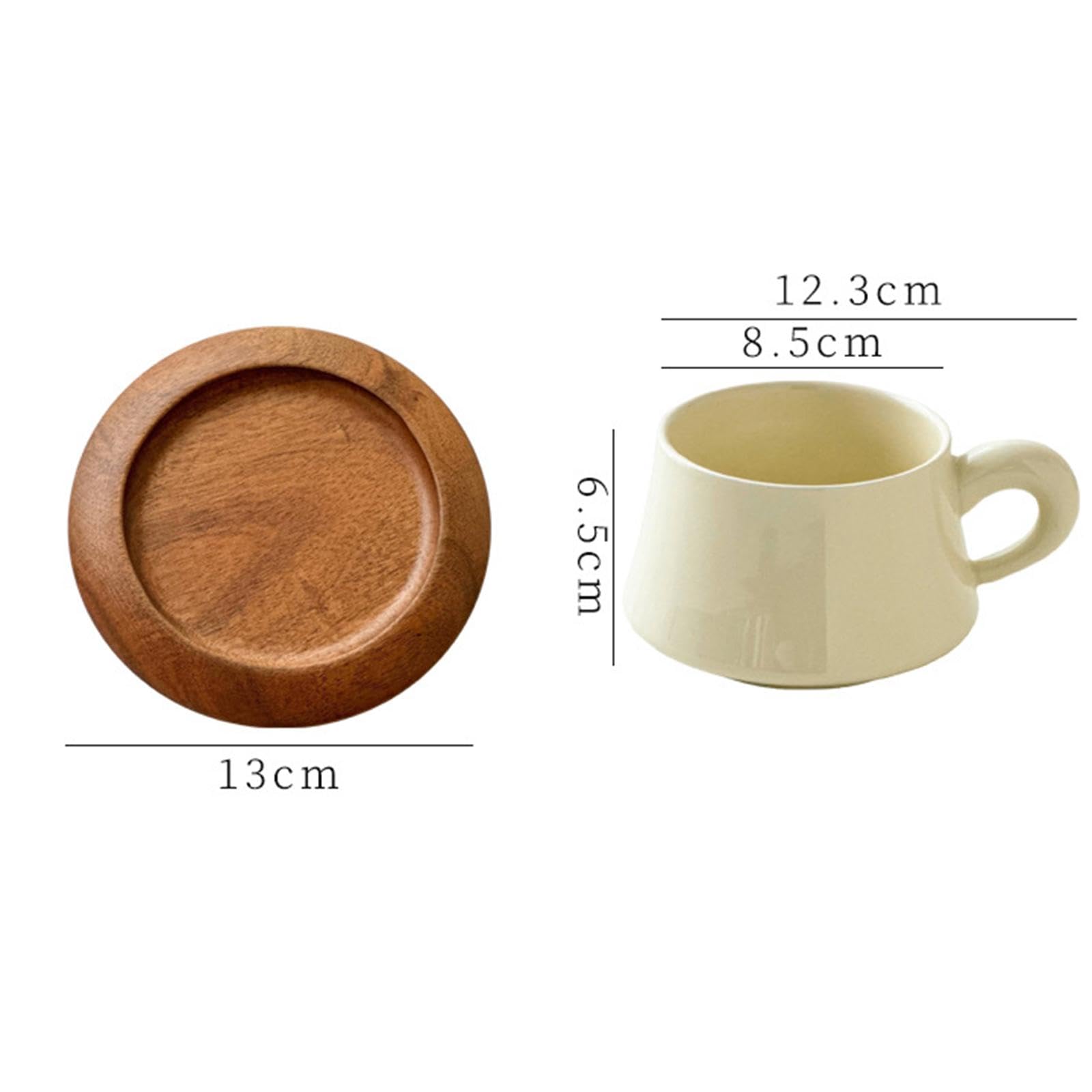 Tazza Da Caffè in Ceramica con Piattino, 300 Ml, per Ufficio, Feste, Bar