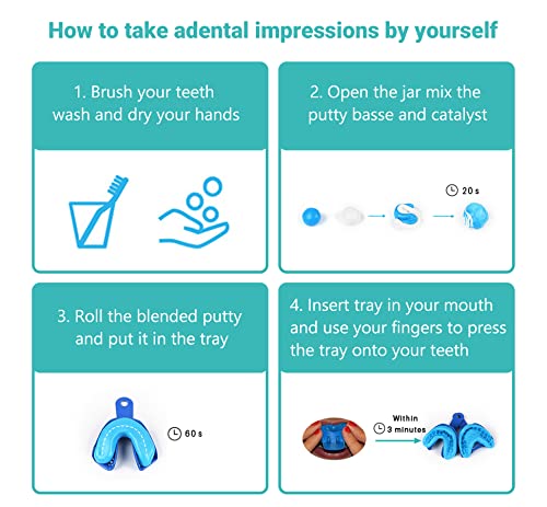 Image of Teeth Impression Putty Silicone Material Tray Teeth Molding Kit for Impression Kit Medium
