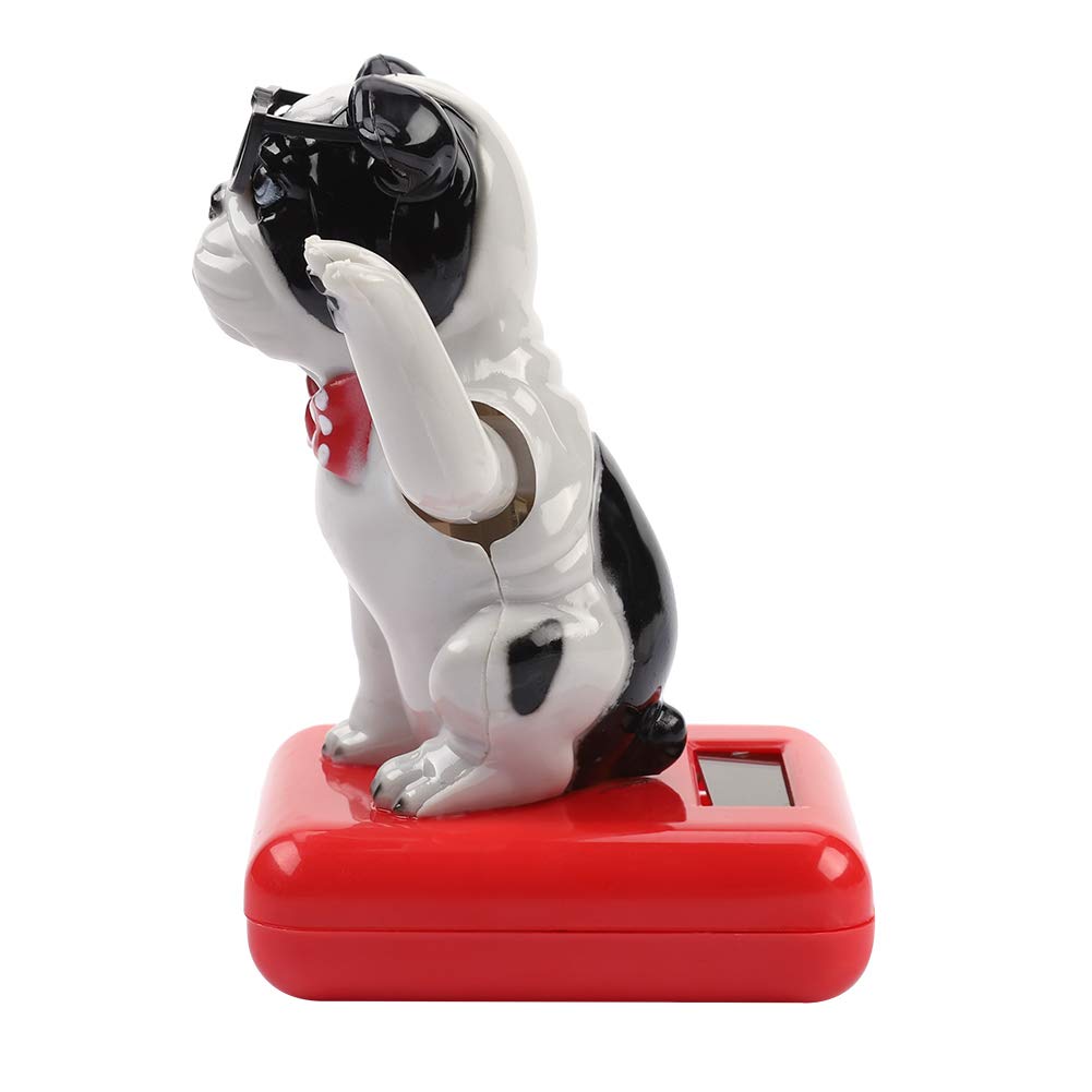 Generic Ome Decor Car Accessories EcoFriendly Solar Powered Car Ornament, Decoration, for Yard Houses Hallway Restaurant (Black White Dog)