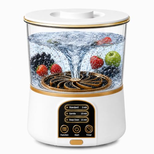 Electric Fruit Washer, Vegetable Cleaner, Produce Washer, 2.5L Gold