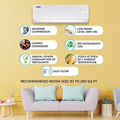 Image of Blue Star 2 Ton 5 Star Inverter Split AC (Copper, 2020 Model, AC IC524DBTU, 2020 White)