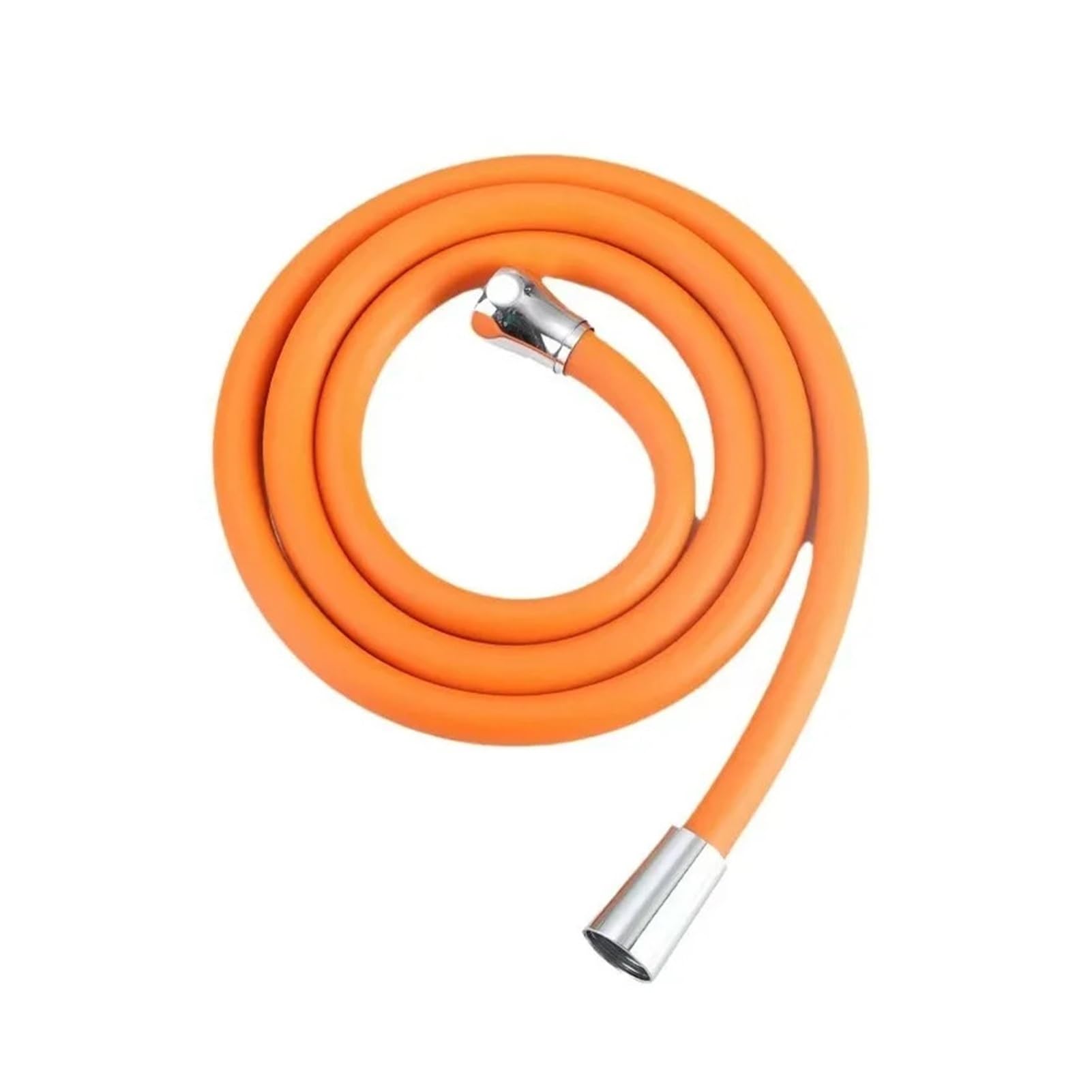 Vlqxkdpoi Orange Shower Hose,1.5/2M Silicone Flexible Hose Bathroom Accessorie Winding Extension Pressure Pipe Showerhead Tube(Gray,.5M)(,1.5M)
