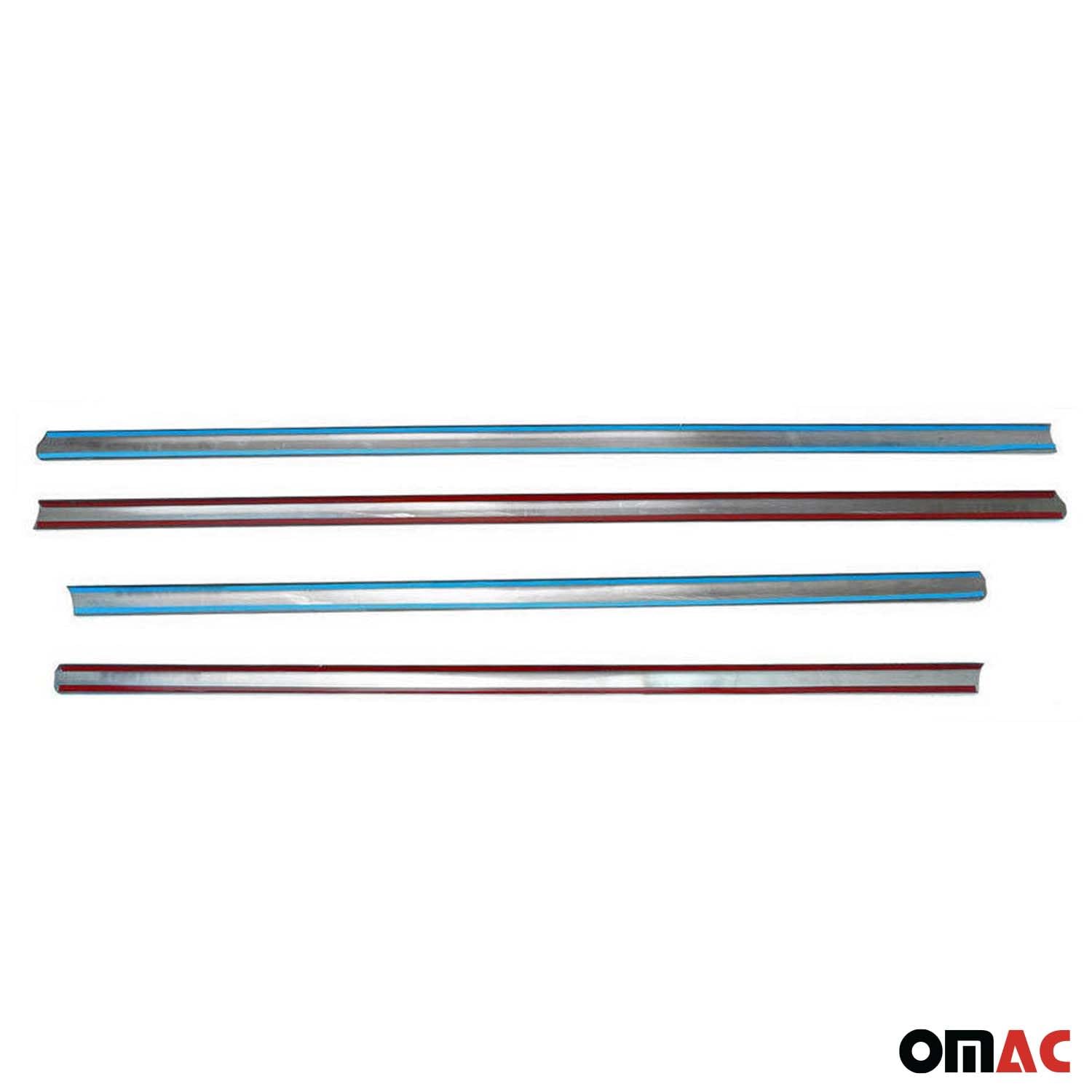 OMAC Fensterleisten Zierleisten kompatibel mit Mercedes ML 2005-2011 Edelstahl Dunkel 4tlg