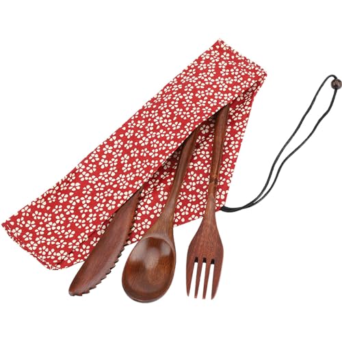 Bambus Geschirr Set, Japanischen Stil Wiederverwendbare Besteck...