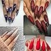 YIMART 500pcs Acrylic Medium Long Stiletto Nail Tips Easy Coffin Nails Sharp False Nail Art Tips For Nails Salon (Clear)