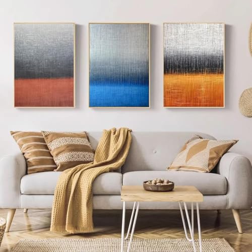Peinture sur toile XINBAO motif abstrait pour habiller les grands murs vides sans cadre 3 pièces