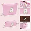 YOOLIFE Valentines Day Gifts for Kids Teen Girls Women | Initial Makeup Bag | Pink Cosmetic Bag Travel Bags | 11 12 13 14 15 16 Years Old Girl Gift Teacher Gift Teen Girl Gifts Trendy Stuff A #3