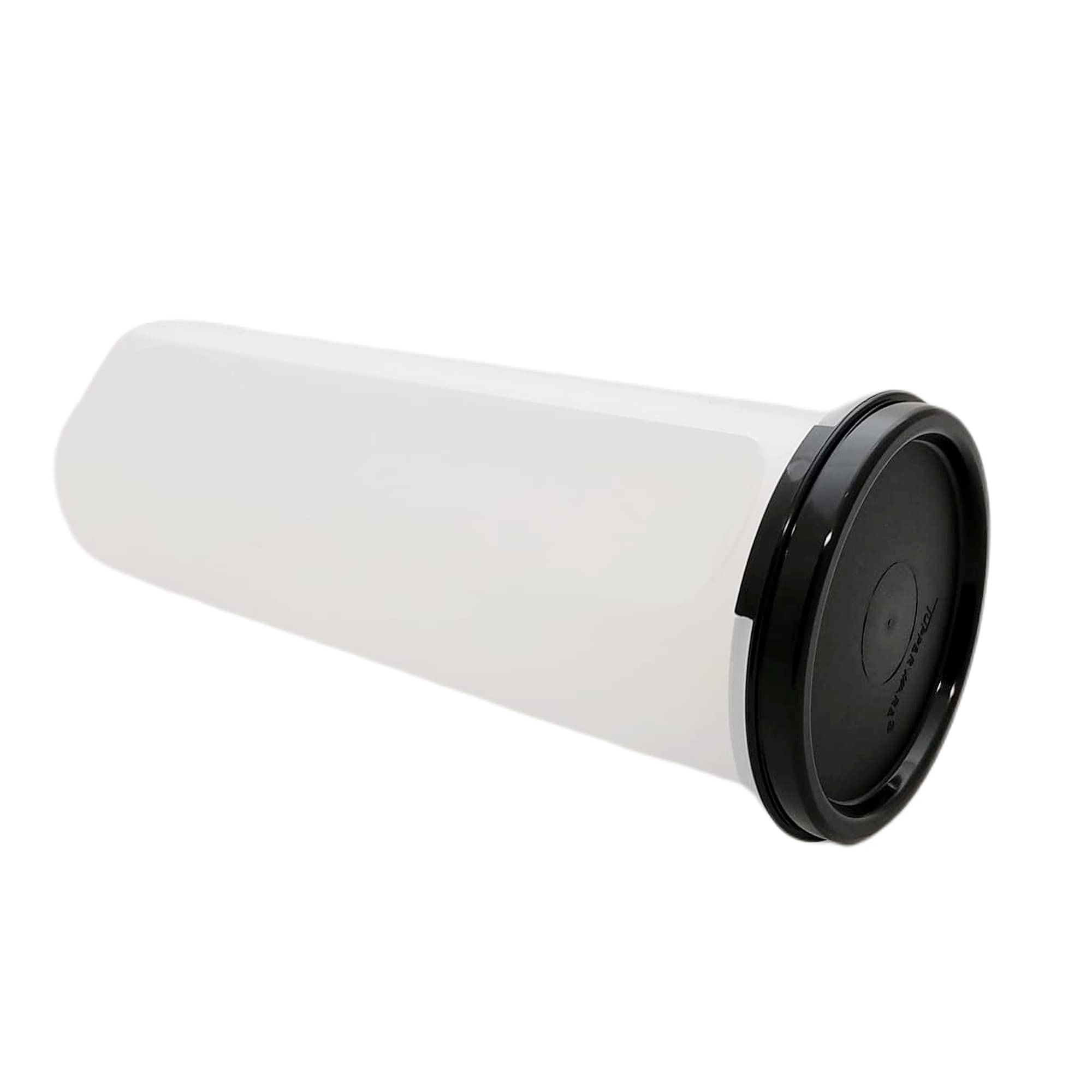 Tupperware Circular 890 ml Black Swim Round Tin Box Dry Storage Decorative Baking Magic Cans for Coffee Pads - Image 2