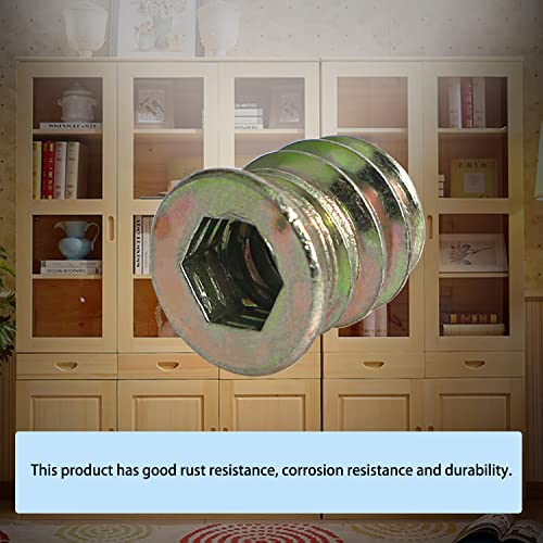 Insert fileté bois 1/4-20 solide : lot de 30 fixations hexagonales - 3