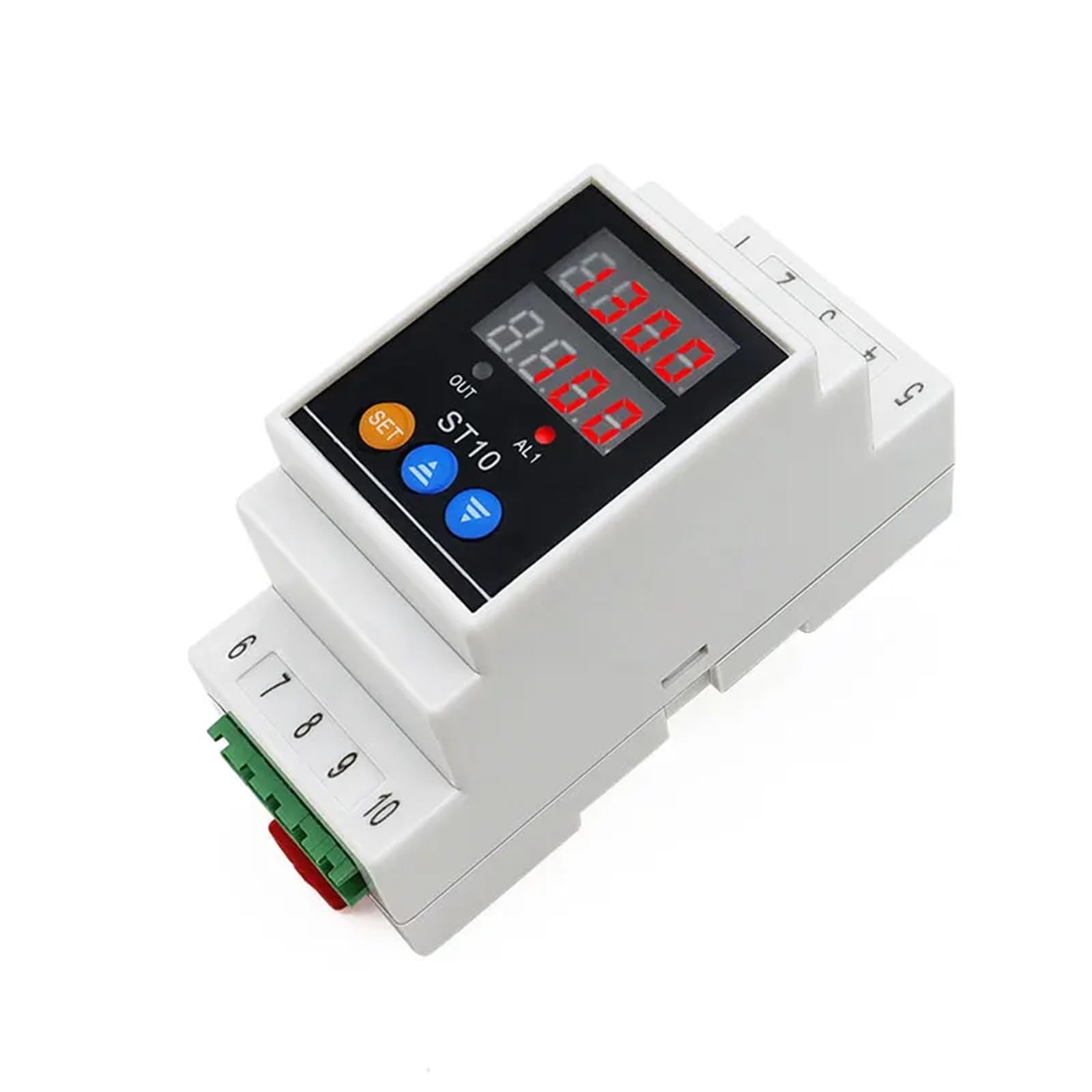 Termómetro digital ajustable con carril DIN LED, control de temperatura PID digital, salida de alarma, termopar