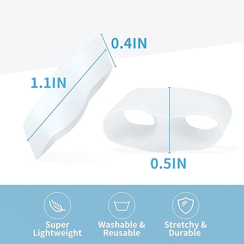 Miniatura 3 de Separador de dedos pequeños de gel de dos agujeros, 12 piezas espaciadores de dedos pequeños para superponer los dedos, callos, ampollas, aliviar el