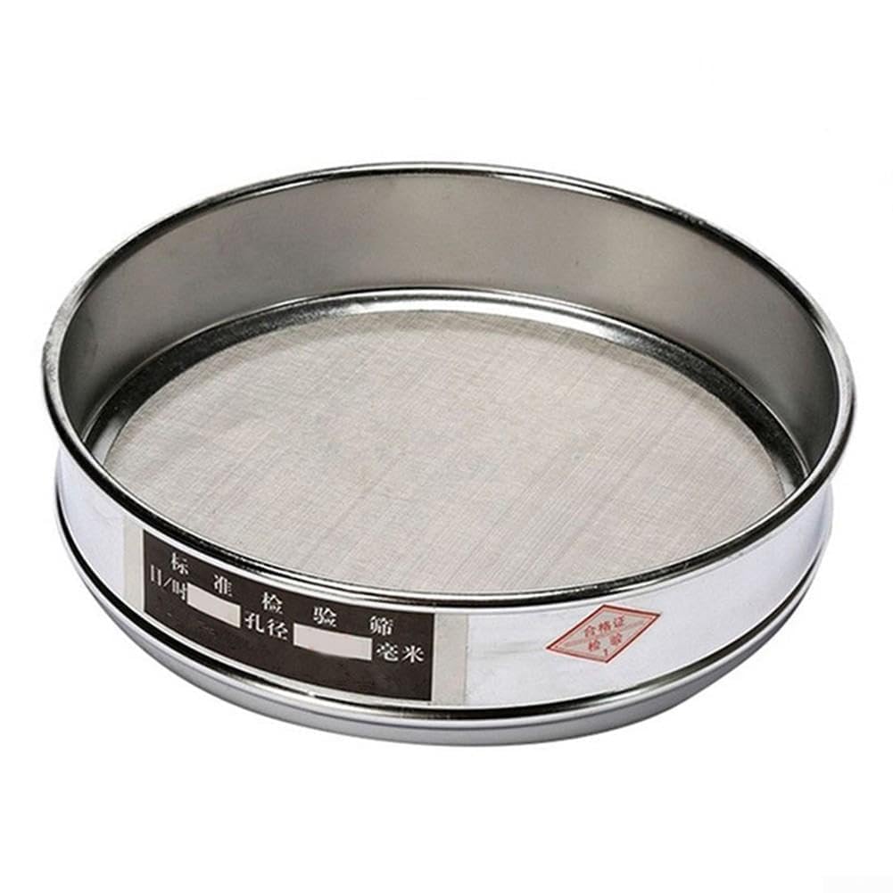 Edelstahl Prüfsieb 20cm Chrom Mesh Robust(12 mesh) | 4-600 Mesh Auswahl, verchromter Rahmen, , für labor und Industrie, präzise Trennung