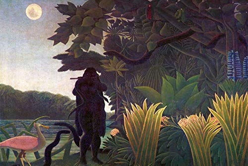 1art1 Henri Rousseau Posters XXL La Charmeuse De Serpent, 1907 Affiche 120x80 cm
