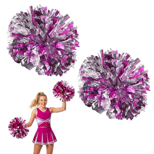 2Pcs Pom Poms Cheerleading Pom Poms Cheerleader Pom Poms for School Sports Competitions and Dance Performances Set of Two 32 cm Cheerleading Pom Poms for Team Spirit and Event Celebrations