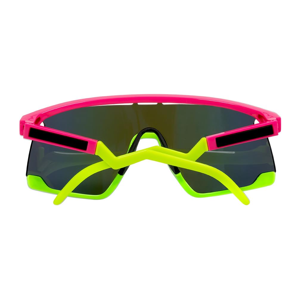 Boland 02731 – neonowe okulary imprezowe, świecące w czarnym świetle, zabawne okulary do kostiumów, festiwali, imprez tematycznych lub karnawału