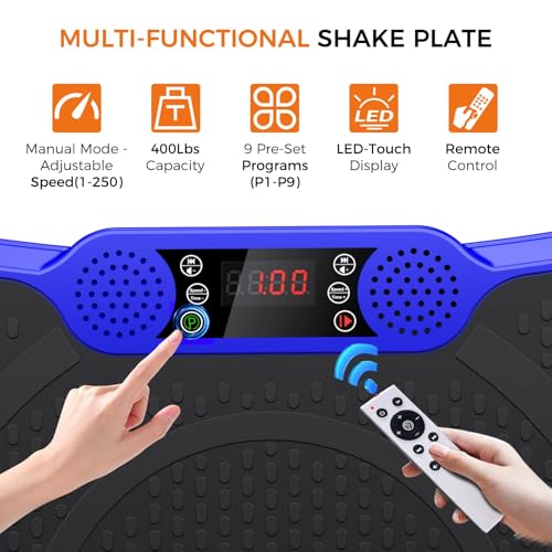 NXSCI Vibration Plate Exercise Machine,Vibrating Platform for Lymphatic Drainage with 250 Speeds,500 lbs Weight Capacity,Vibrated Plates for Weight Loss,Full Body Workout Equipment for Fitness at Home - Image 6