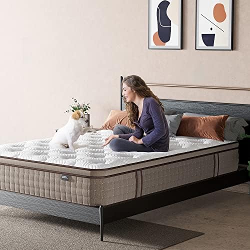 Amazon Brand - Umi King Mattress 10 Inch, 5FT Pocket Sprung Hybrid Mattress With Breathable Memory Foam - Medium Firm - Edge Support, 100-Night Trial - King (150x200x25cm)