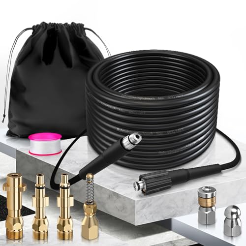 Wąż do czyszczenia rur 10 m z 6 adapterami