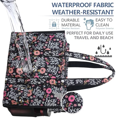 Image of Nurse Bags for Work Nursing Bag Multiple Pockets Waterproof Organizing Zip Top Clinical Bag for Nursing Students Home Health