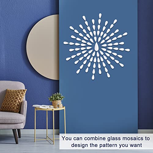 Olycraft 150Pcs Teardrop Craft Mirrors Small Mirror Tiles Mini Glass Mirror Tiles Diy Mirror Teardrop Mini Mirrors For Crafts Art Wall Door Home Decorations #TOP5