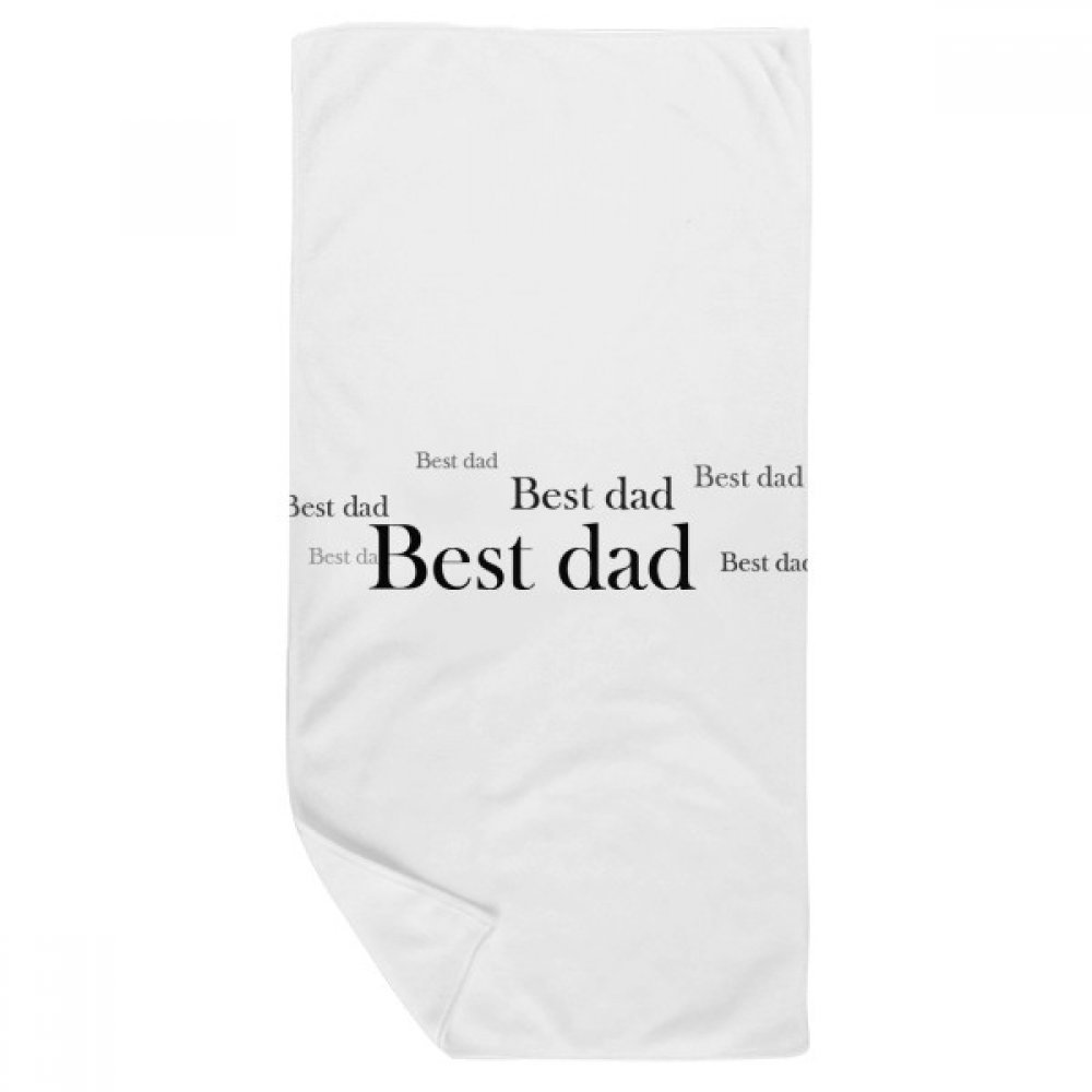 DIYthinker Best Dad Festival Quote Bath Towel Soft Washcloth Facecloth 35X70Cm