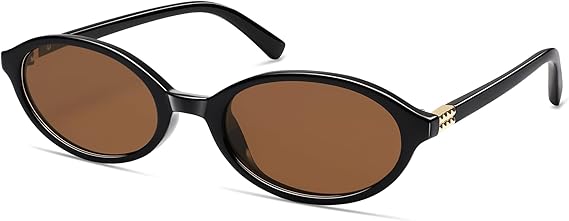 Retro Oval Sunglasses for Women Men Small 90s Trendy Narrow Vintage Fashion Funny Chic Sun Glasses AP3728