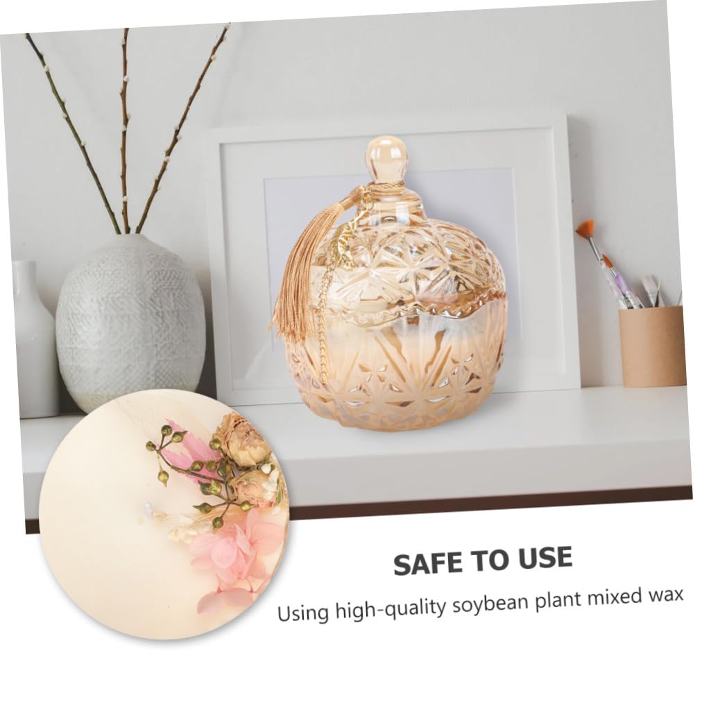 ORFOFE Candela Profumata alla Soia in Barattolo Rosa, Cera Naturale senza Fumo, Atmosfera Romantica per Decorazione Elegante e Delicata per Interni