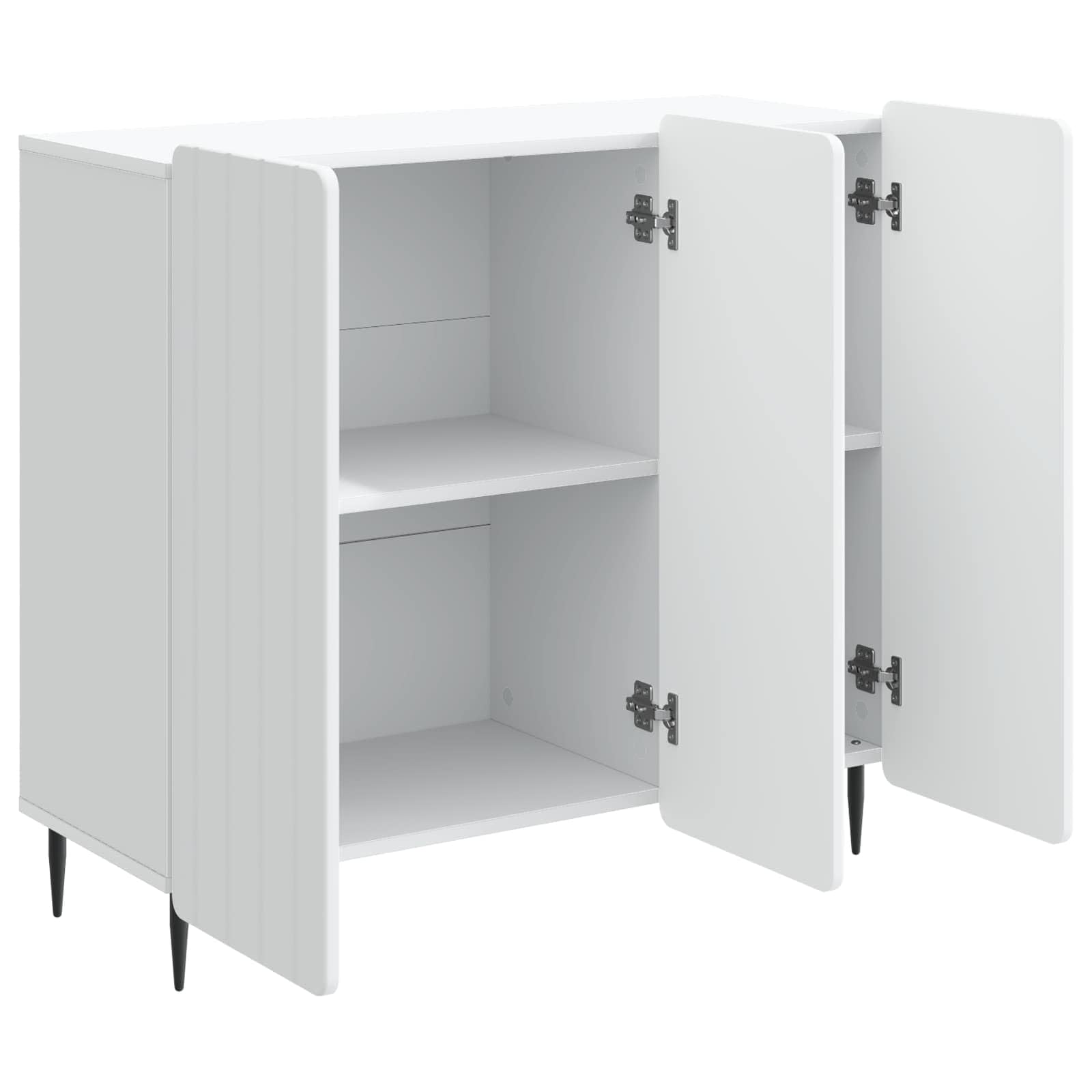Credenza bianca 89 x 34,5 x 82 cm in legno con 3 ante
