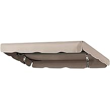 Swing Canopy Replacement, Replacement Canopy for 2 3 Seater Swing, Waterproof UV-Resistant Fabric, for Garden, Patio, BackyardCoffe,56x47x6inch/142x120x15cm