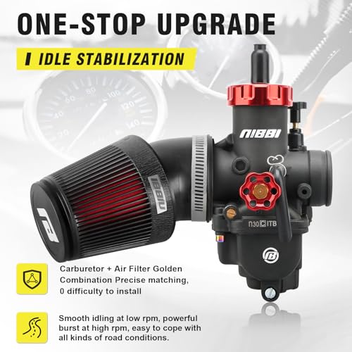 Image of NIBBI 30mm Carburetor with CNC 48mm Air Filter kit,PE30 Carburetor fit for 250cc Dirt Bike,Upgrade for SSR 250 /Xpro 250 /Apollo 250 /taotao 250 Performance Parts