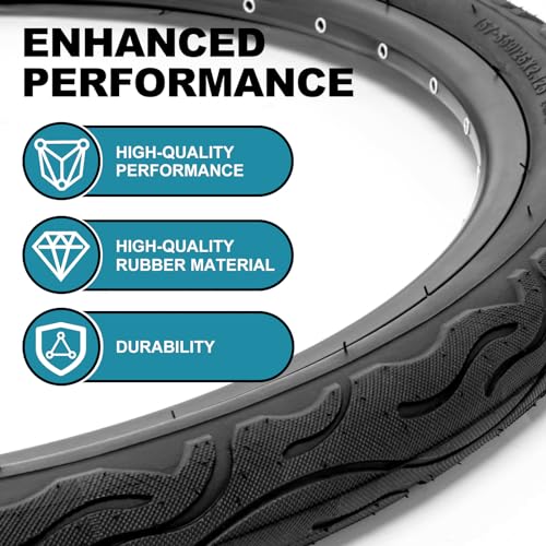 Hycline 26 Inch Bike Tires: 26×2.125 inch (57-559mm) Folding
