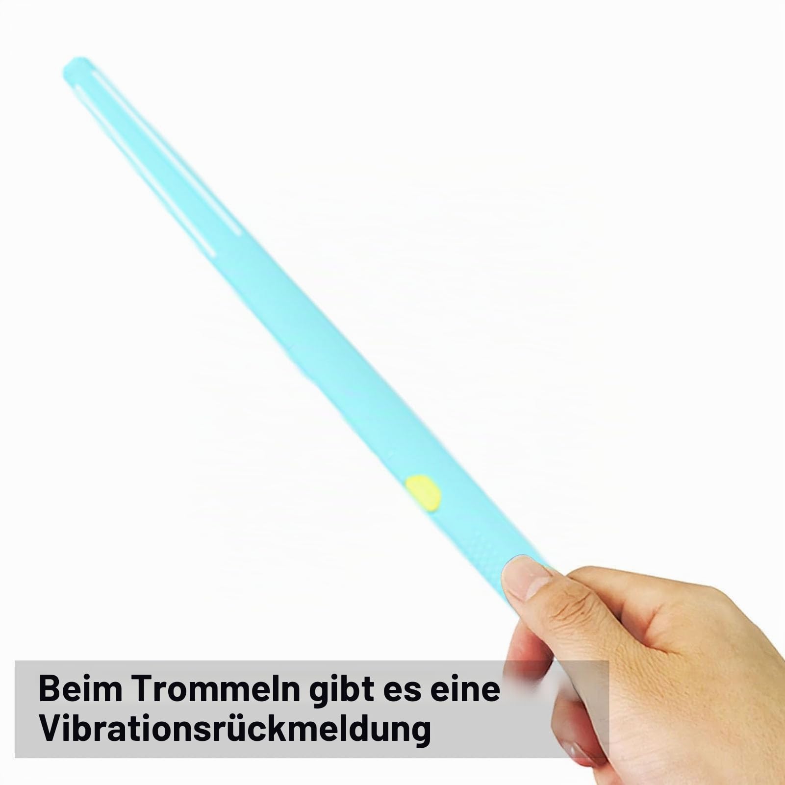 Elektrische Lufttrommel Set, Virtuelle Drumsticks Set, RGB Tragbar 3D-Bewegungsempfindung Air Drum Kit Mit & 8 Sounds für Erwachsene Percussion Accessoires (BLUE)