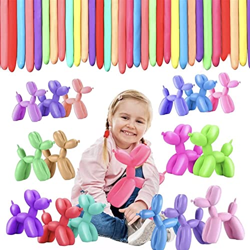Ballons Magiques,200 Pièces Modeler Ballons,Multicolores Longs Ballons,Magiques Longue Ballons en Latex,pour Modélisation Animale, Mariages, Anniversaires et Fêtes (200pcs)