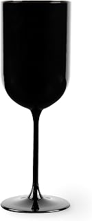 Excelsa Nordic - Juego de 6 copas negras, cristal pulverizado, capacidad 410 ml.