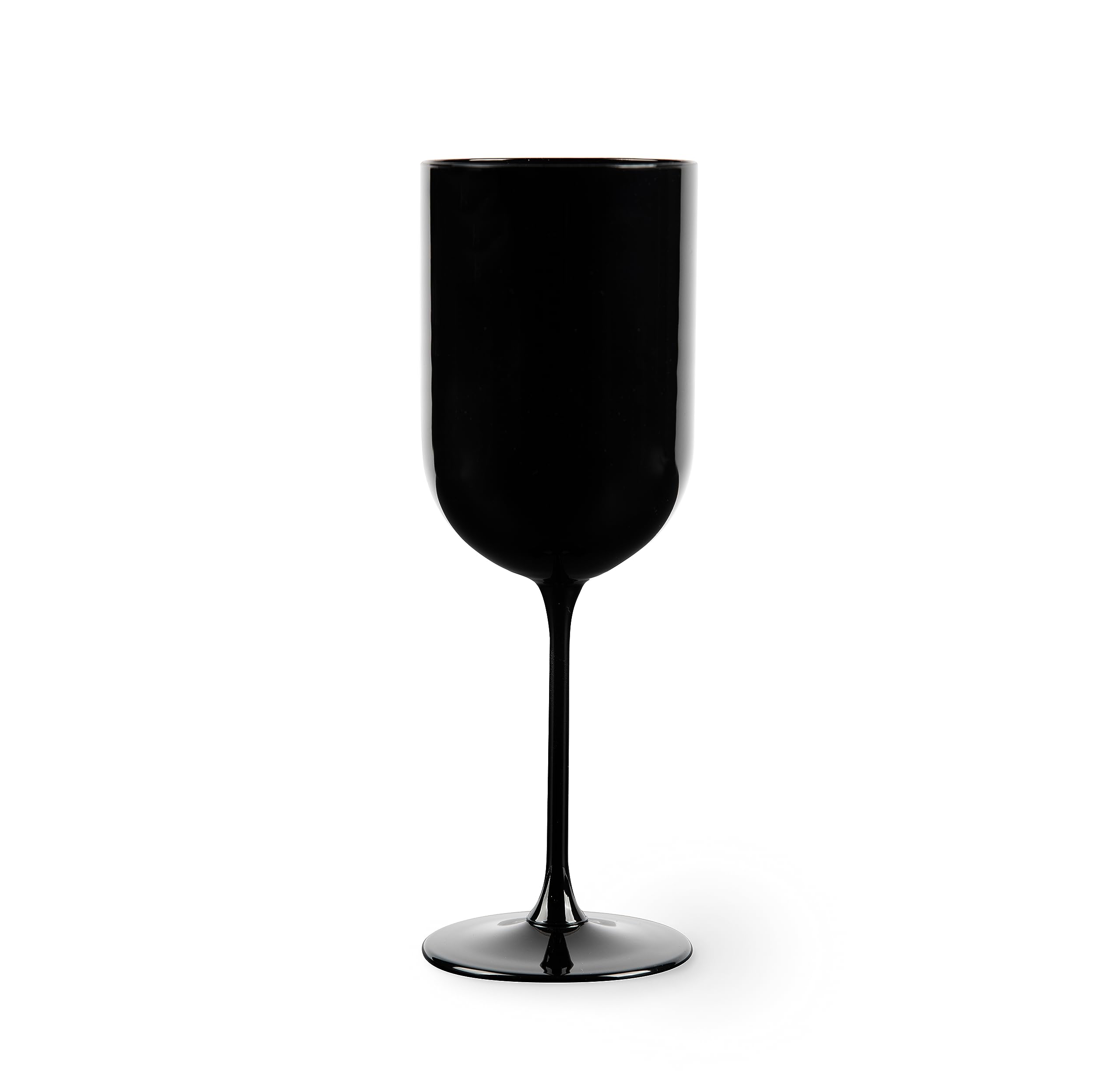Excelsa Nordic Set of 6 Black Glasses, Sprayed Glass, Capacity 410 ml