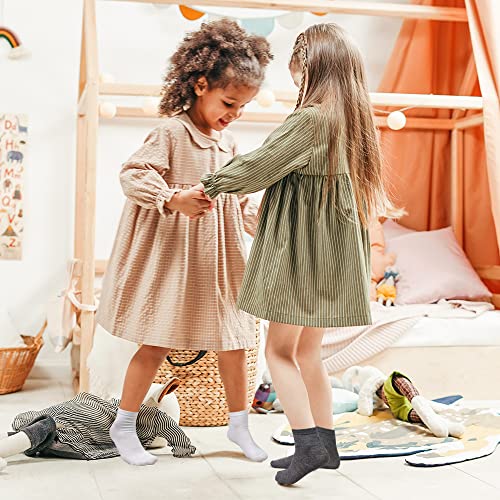 Kids Socks 24 pairs Cozy Athletic Crew Socks for Boys and Girls(1-13Years)4