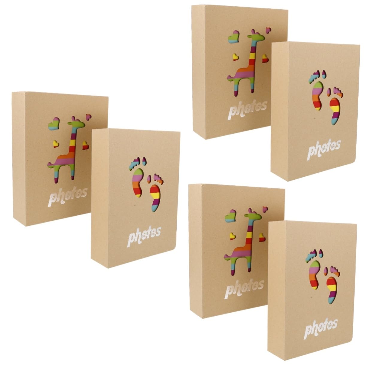 Cabilock 6piezas Álbum De Fotos Para Bebés Conjunto De Álbum Portátil Para Recuerdos Infantiles Para Fotos De Recién Nacidos y Celebraciones Familiares