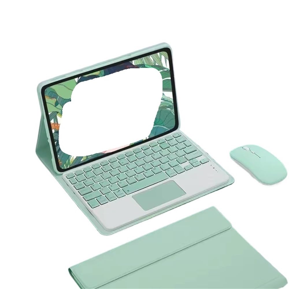 Funda teclado Xiaomi 6S Pro 12.4 para teletrabajo y estudio con ratón verde 7