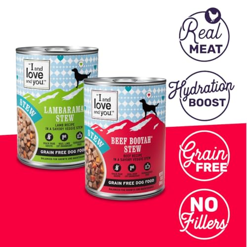I-and-love-and-you-Wet-Dog-Food-Baad-Mooon-On-The-Rise-Variety-Pack-Beef-Lamb-Grain-Free-Filler-Free-13oz-can-6pk I and love and you Wet Dog Food Baad Mooon On The Rise Variety Pack Beef Lamb Grain Free Filler Free 13oz can 6pk