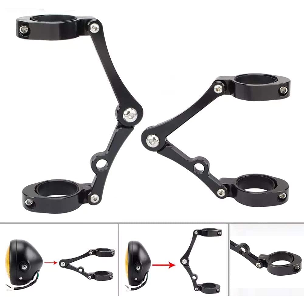Mothinessto Support de montage de phare de moto Support de phare de moto, 2 pièces, 33 à 41mm