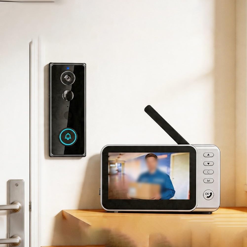 Sonnette Vidéo 4,5 Pouces Écran HD 170° Grand Angle